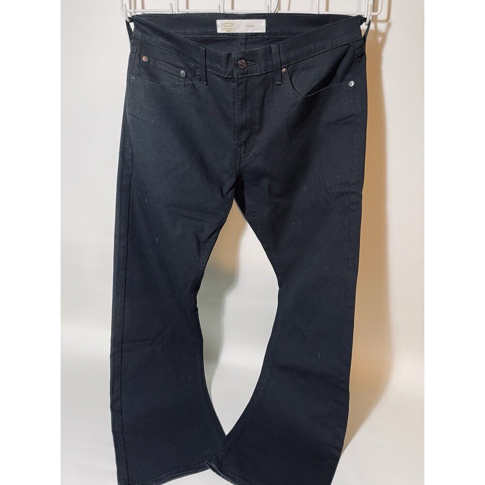 Levi’s Signature Gold Relaxed Fit Mens Black Jeans Sz 33/32 #0456